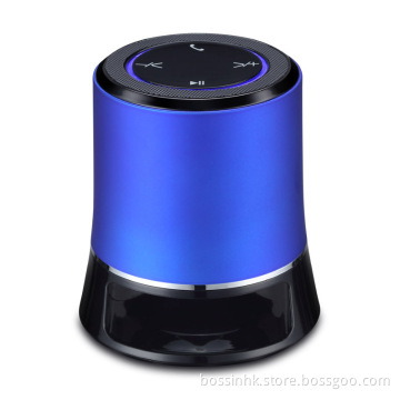 Portable Mini Cylinder Metal Wireless Bluetooth Speaker with Colorful Light Flash for Mobile Phone (Bn-124)